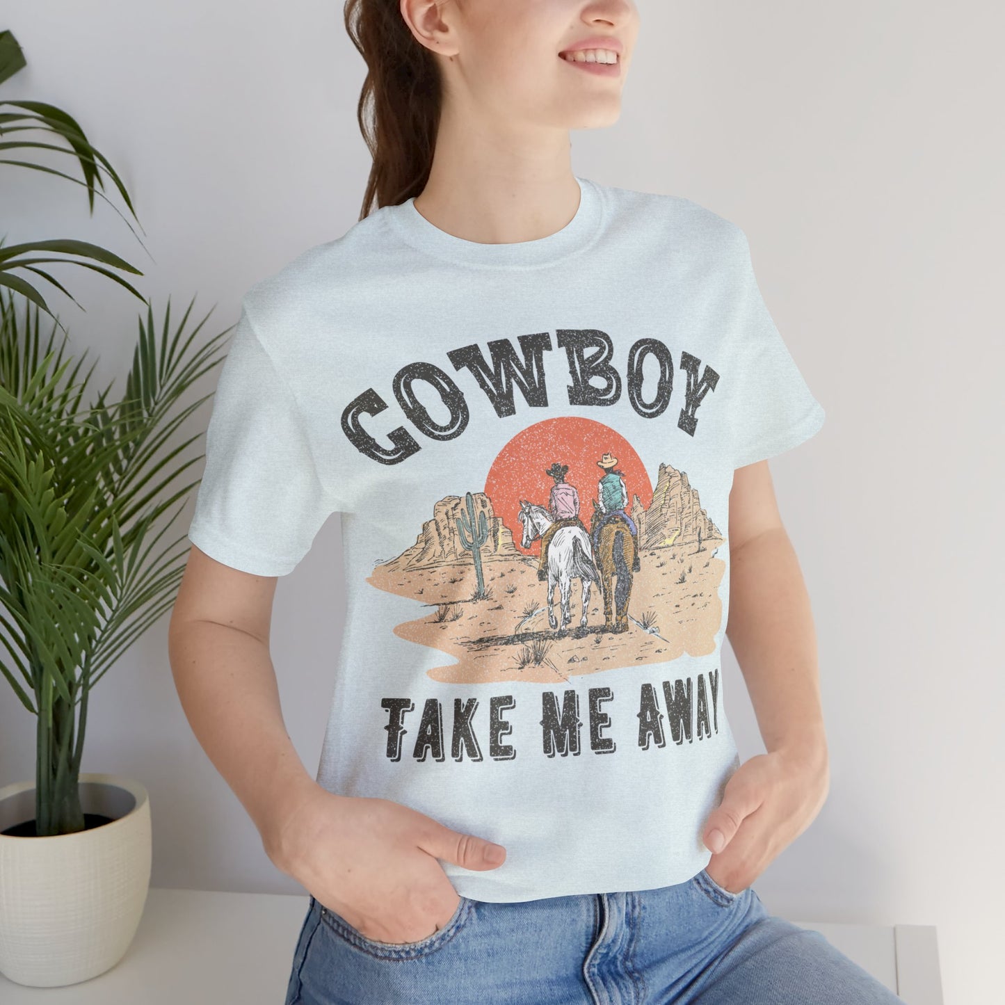 COWBOY desert horse COWGIRL Unisex Jersey Short Sleeve Tee t-shirt tshirt