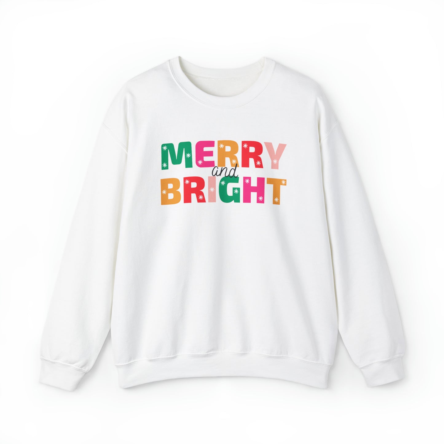 MERRY AND BRIGHT Christmas Unisex Heavy Blend™ Crewneck Sweatshirt