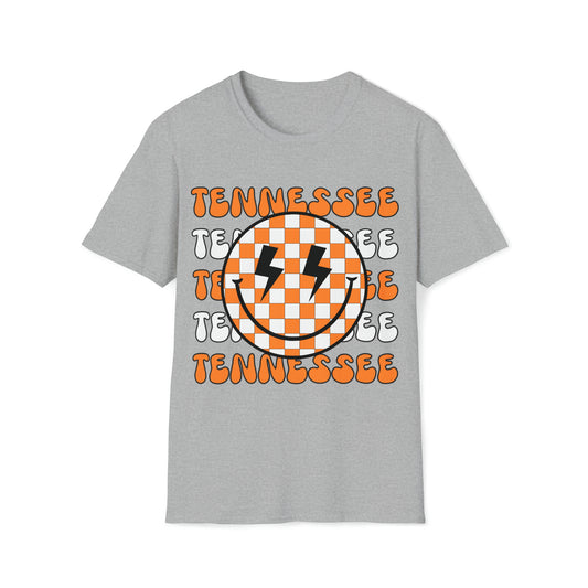 TENNESSEE RETRO CHECKERED smiley face tee Unisex Softstyle T-Shirt