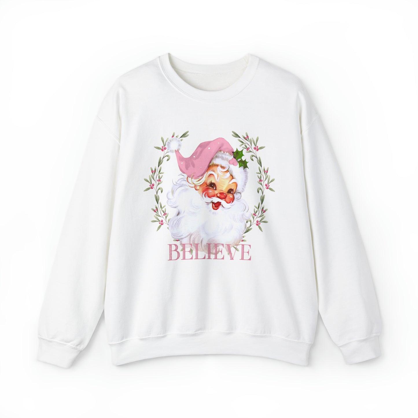 Retro pink Santa Crewneck Sweatshirt