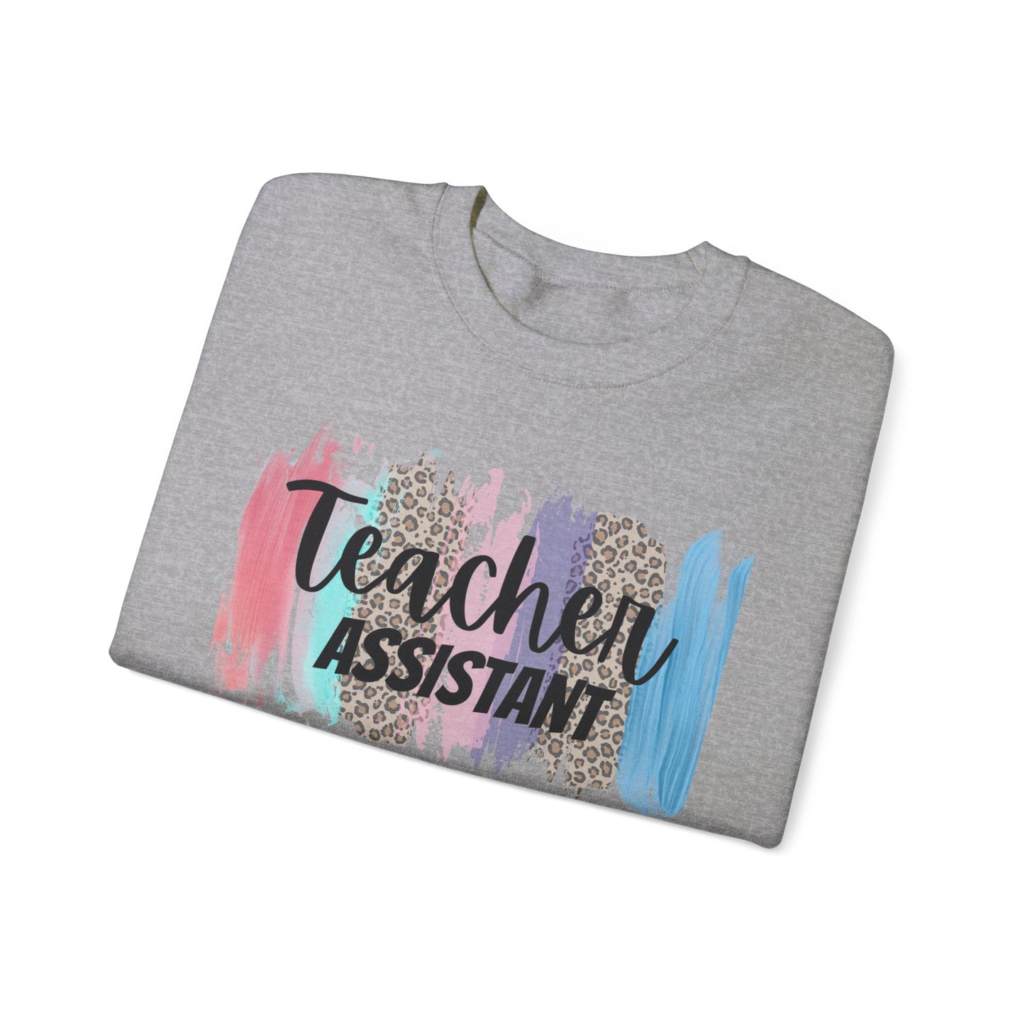 Teacher assistant leopard Crewneck Sweatshirt