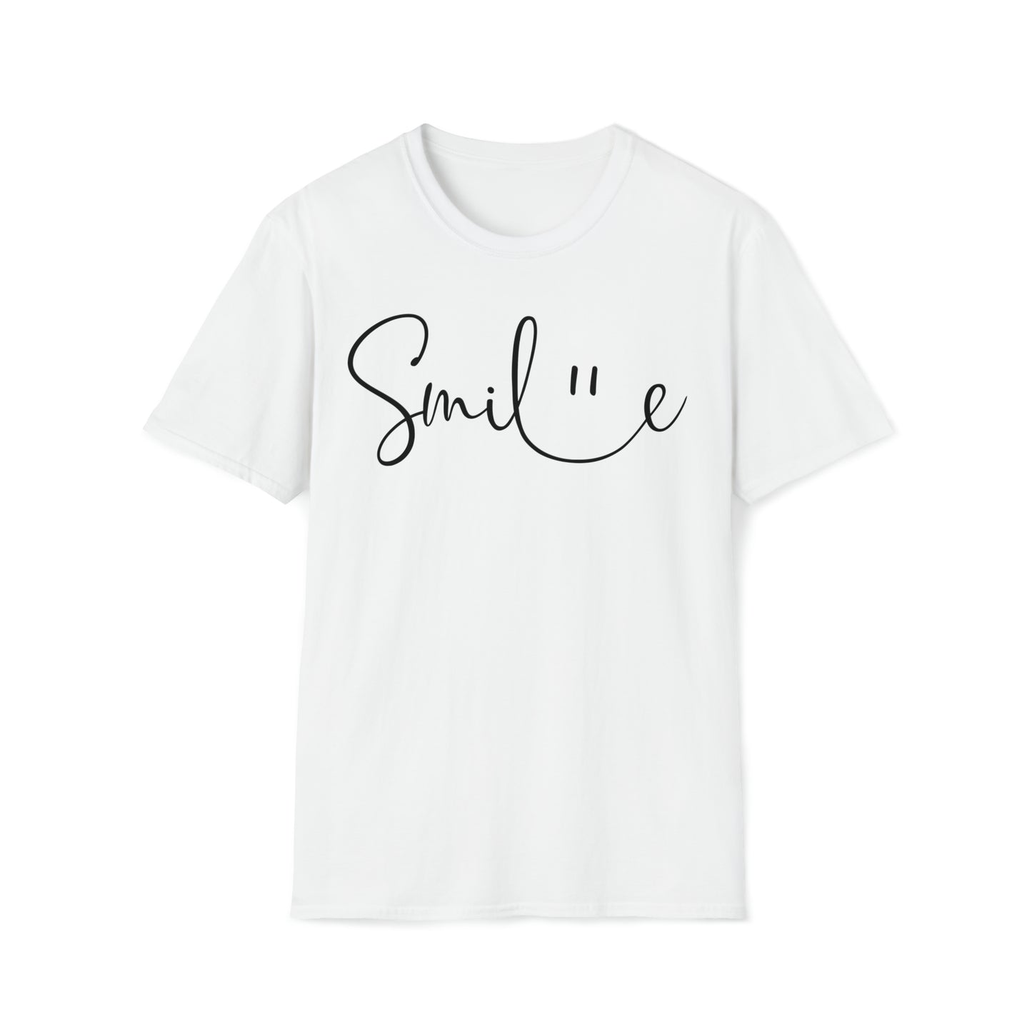 SMILE HAPPY smiley face TEE TSHIRT Unisex Softstyle T-Shirt