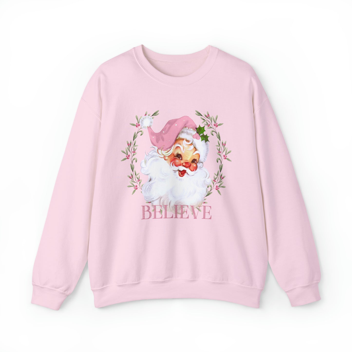 Retro pink Santa Crewneck Sweatshirt