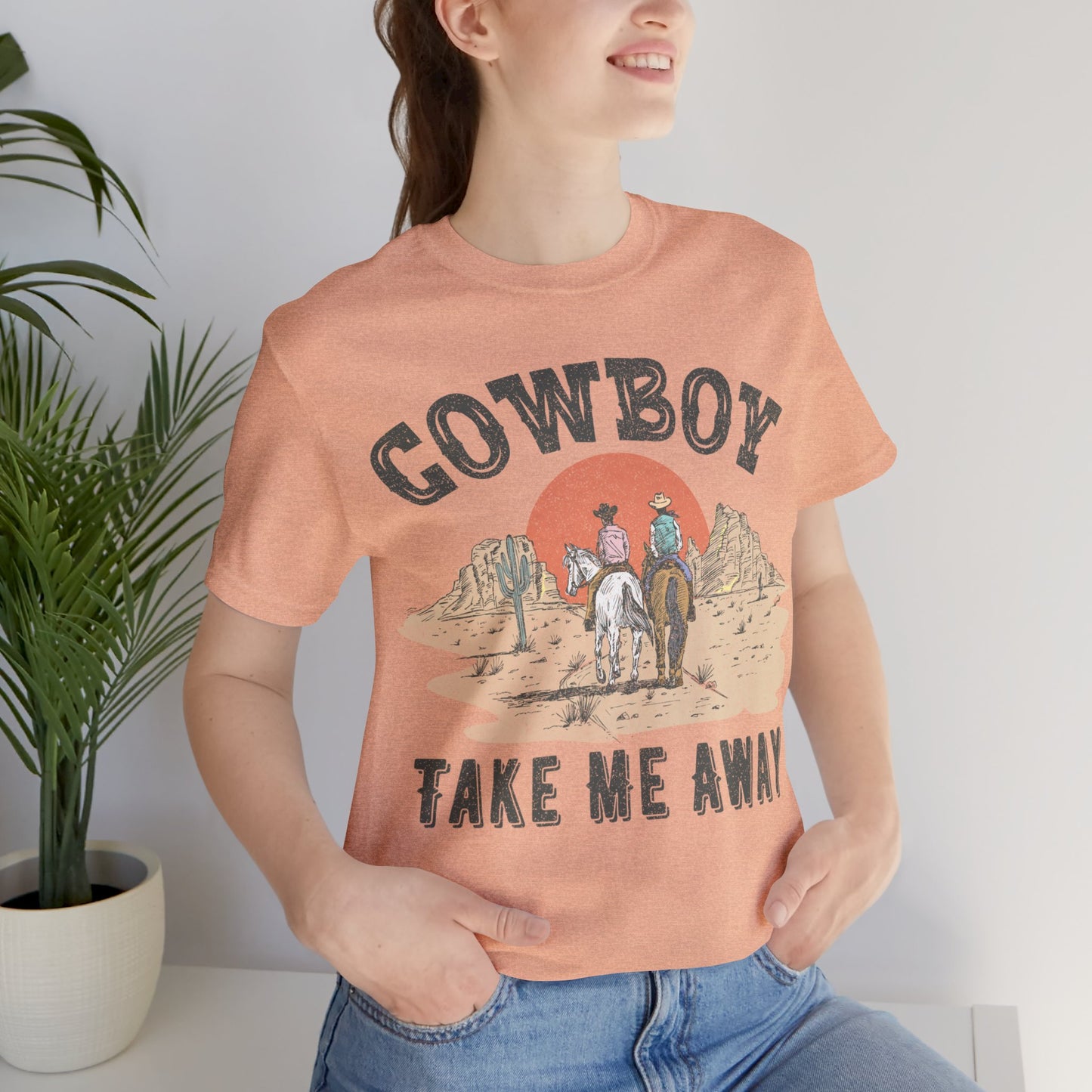 COWBOY desert horse COWGIRL Unisex Jersey Short Sleeve Tee t-shirt tshirt