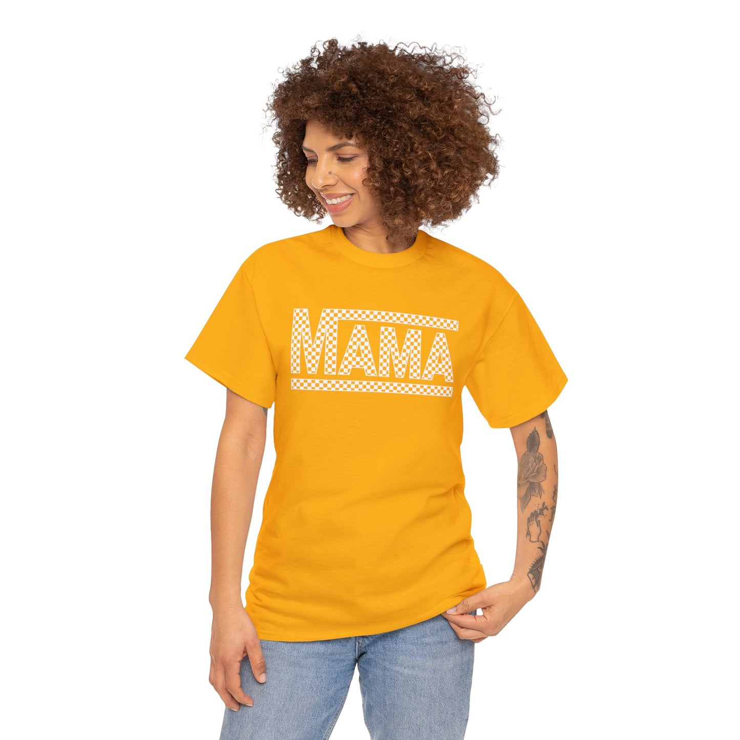 MAMA CHECKERED t-shirt Heavy Cotton