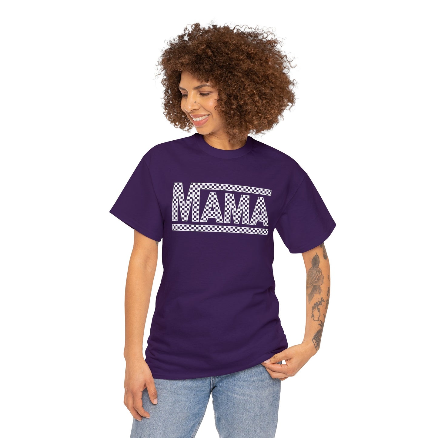 MAMA CHECKERED t-shirt Heavy Cotton