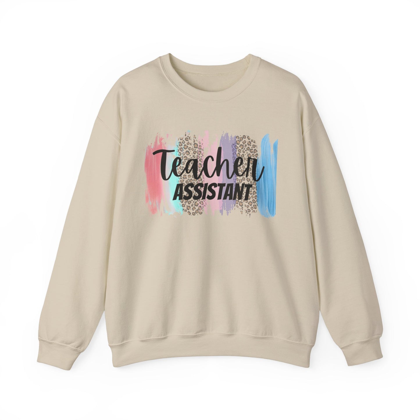 Teacher assistant leopard Crewneck Sweatshirt