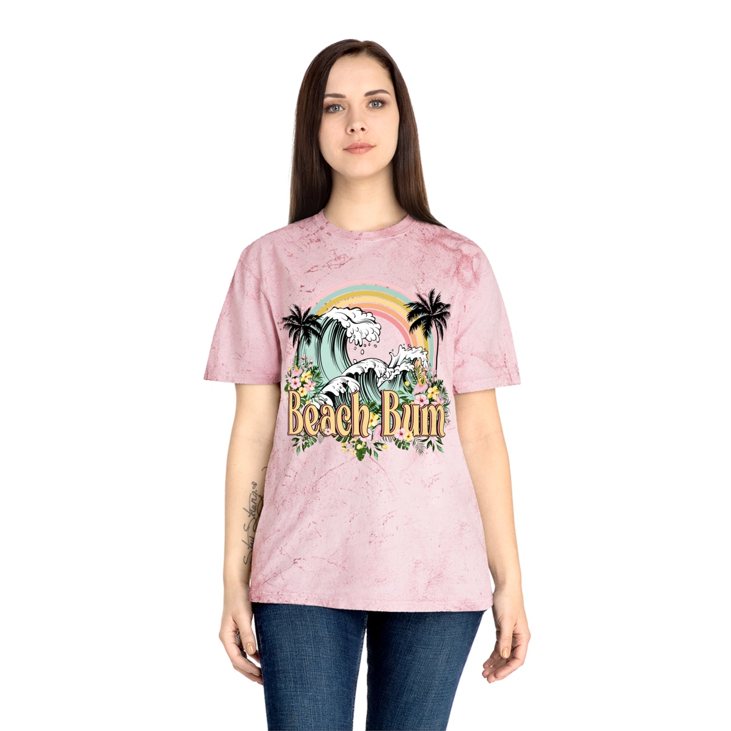 BEACH BUM tie dye shirt TEE t-shirt